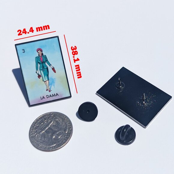 La Dama Pin Loteria Pin For Caps Clothing Enamel Badge Mexican Game Pin Lady Pin - Picture 4 of 5
